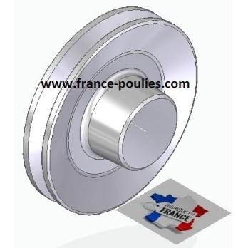 poulie alu 1 spz Øp100