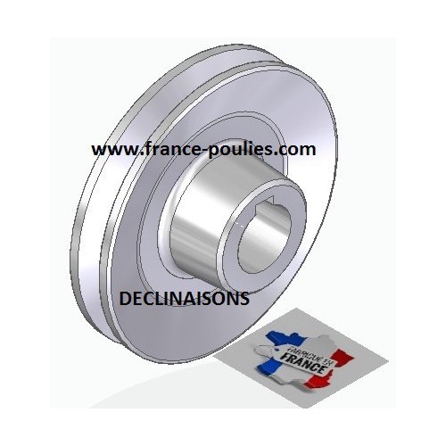 poulie alu 1 spz Øp100