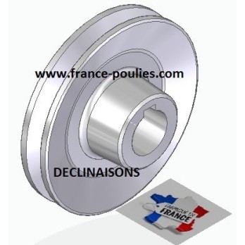 poulie alu 1 spz Øp100