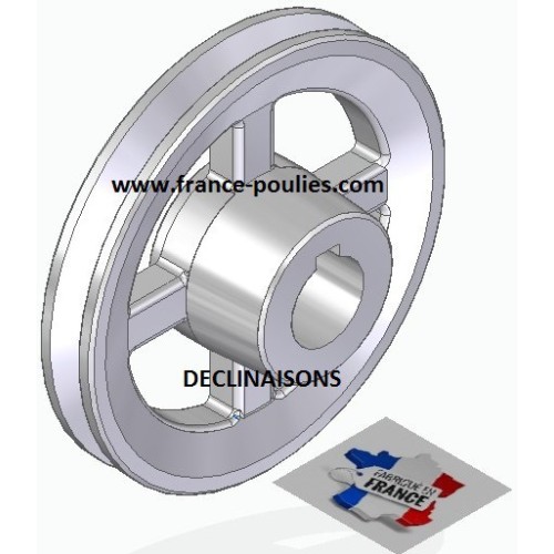 Poulie alu 1 spz Øp115