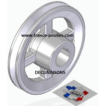 Poulie alu 1 spz Øp115