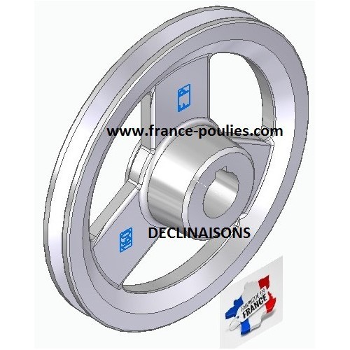 poulie alu  1 SPZ Øp 160