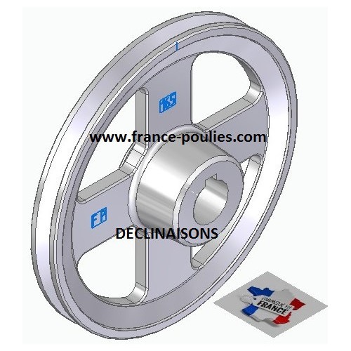 poulie alu  1 SPZ Øp 165