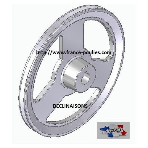 poulie alu  1SPZ Øp 225