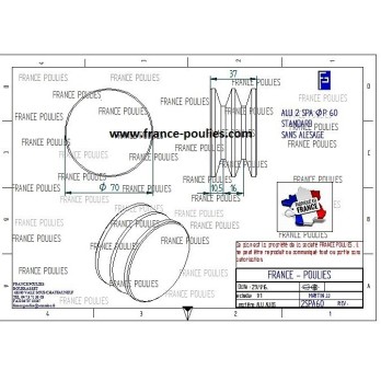 poulie alu 2 SPA 60