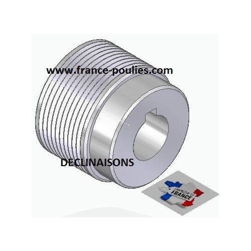 POULIE POLY-V ALU Øext50 PJ 10 DENTS