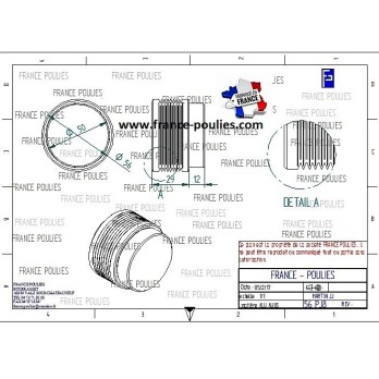 POULIE POLY-V ALU Øext56 PJ 8 DENTS