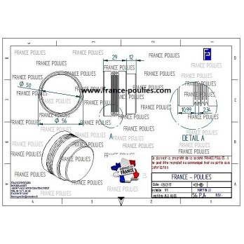 POULIE POLY-V ALU Øext56 PJ 4 DENTS
