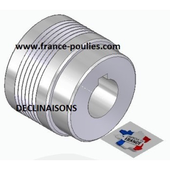 POULIE POLY-V ALU Øext45 PJ 6 DENTS