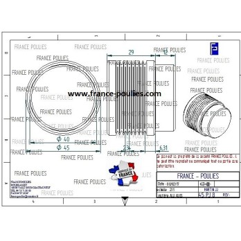 POULIE POLY-V ALU Øext45 PJ 8 DENTS