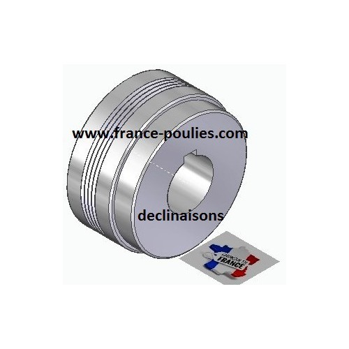 POULIE POLY-V ALU Øext 80 PJ 4 DENTS