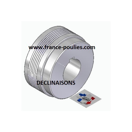 POULIE POLY-V ALU Øext 80 PJ 6 DENTS