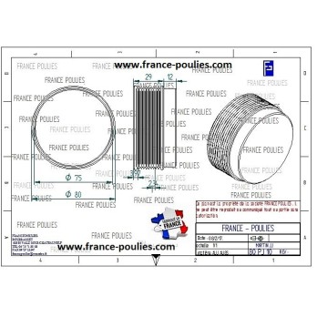 POULIE POLY-V ALU Øext 80 PJ 10DENTS