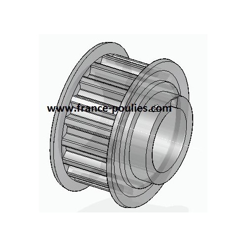 Poulie cranté 18 dents 5M largeur 9 flasqués