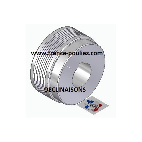 POULIE POLY-V ALU Øext 90 PJ 8 DENTS