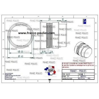 POULIE POLY-V ALU Øext40 PJ 4 DENTS