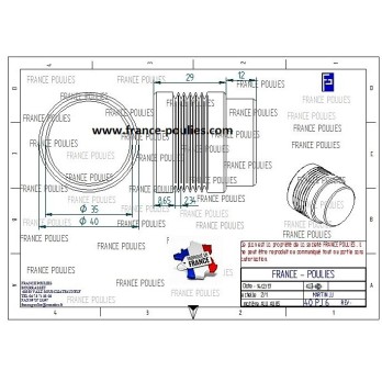 POULIE POLY-V ALU Øext40 PJ 6 DENTS