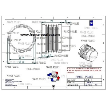 POULIE POLY-V ALU Øext40 PJ 8 DENTS