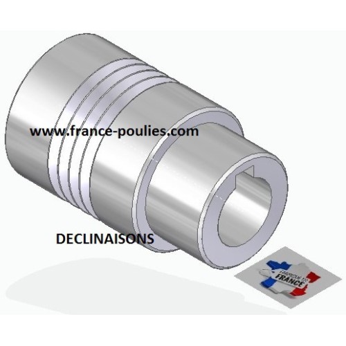 POULIE POLY-V ALU Øext 25 PJ 4 DENTS