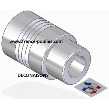 POULIE POLY-V ALU Øext 25 PJ 4 DENTS