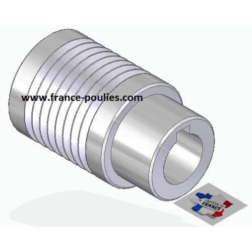 POULIE POLY-V ALU Øext 25 PJ 8 DENTS