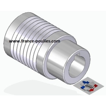 POULIE POLY-V ALU Øext 25 PJ 8 DENTS