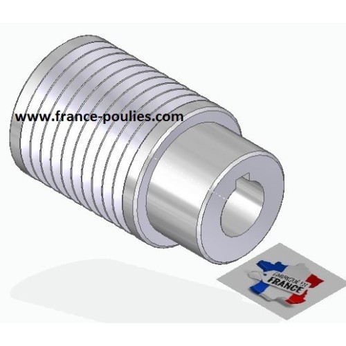 POULIE POLY-V ALU Øext 25 PJ 10 DENTS