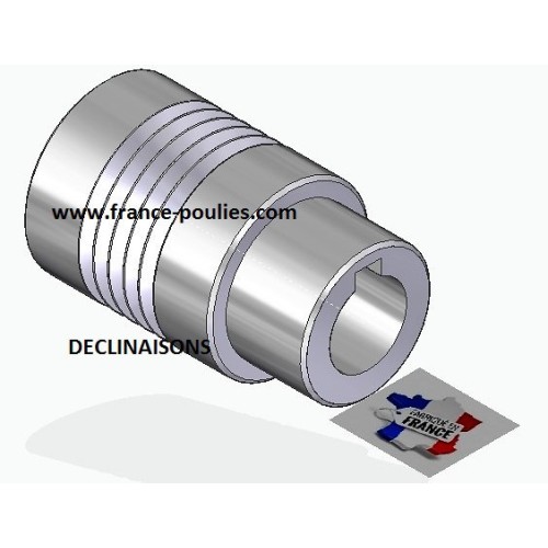 POULIE POLY-V ALU Øext 25 PJ 5 DENTS