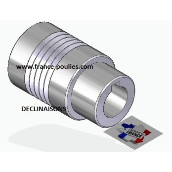 POULIE POLY-V ALU Øext 25 PJ 5 DENTS