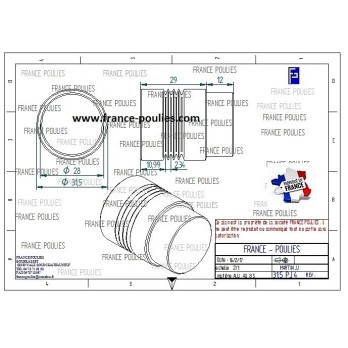 POULIE POLY-V ALU Øext 31.5 PJ 4 DENTS