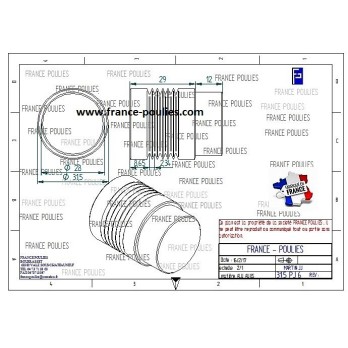 POULIE POLY-V ALU Øext 31.5 PJ 6 DENTS