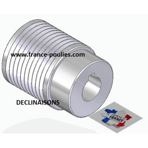 POULIE POLY-V ALU Øext 31.5 PJ 10 DENTS