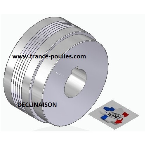 POULIE POLY-V ALU Øext 80 PJ 5 DENTS