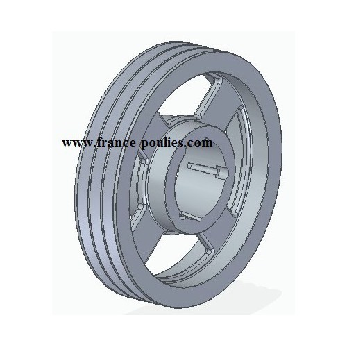 poulie fonte 3 spc Øp400 pour moyeu amovible 3535