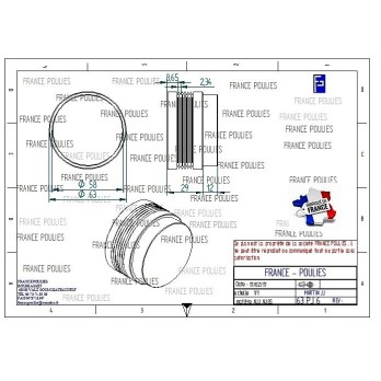 POULIE POLY-V ALU Øext63 PJ 6 DENTS