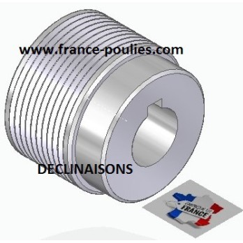 POULIE POLY-V ALU Øext63 PJ 10 DENTS