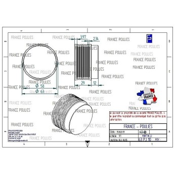 POULIE POLY-V ALU Øext63 PJ 10 DENTS