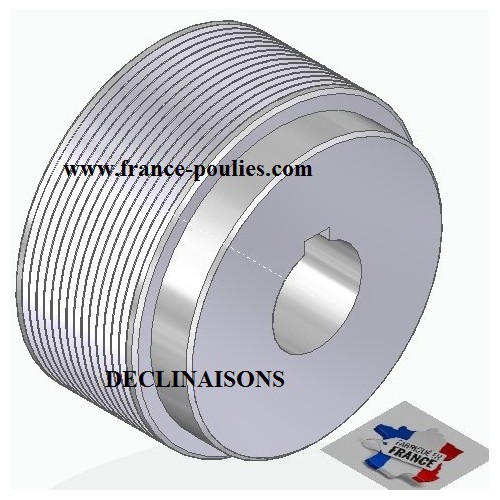 POULIE POLY-V ALU Øext 90 PJ 12 DENTS