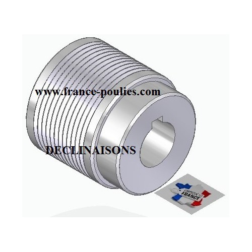 POULIE POLY-V ALU Øext56 PJ 12 DENTS