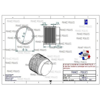 POULIE POLY-V ALU Øext56 PJ 14 DENTS