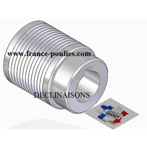 POULIE POLY-V ALU Øext40 PJ 12 DENTS