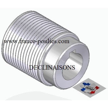 POULIE POLY-V ALU Øext40 PJ 14 DENTS