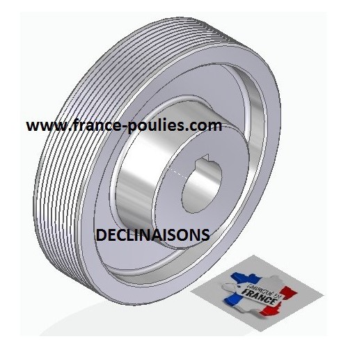 POULIE POLY-V ALU Øext 125 PJ 10 DENTS