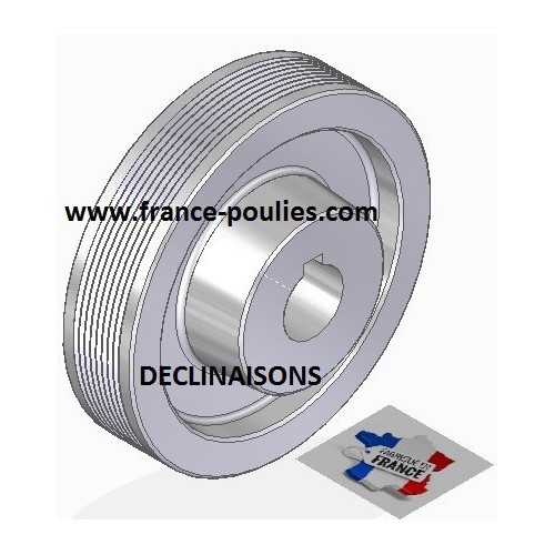 POULIE POLY-V ALU Øext 125 PJ 8 DENTS