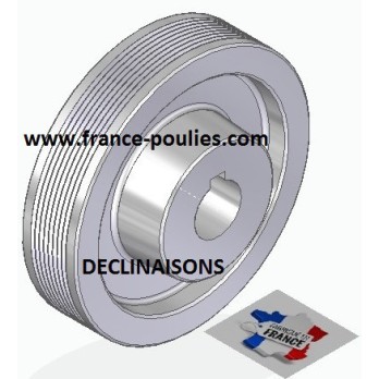 POULIE POLY-V ALU Øext 125 PJ 8 DENTS
