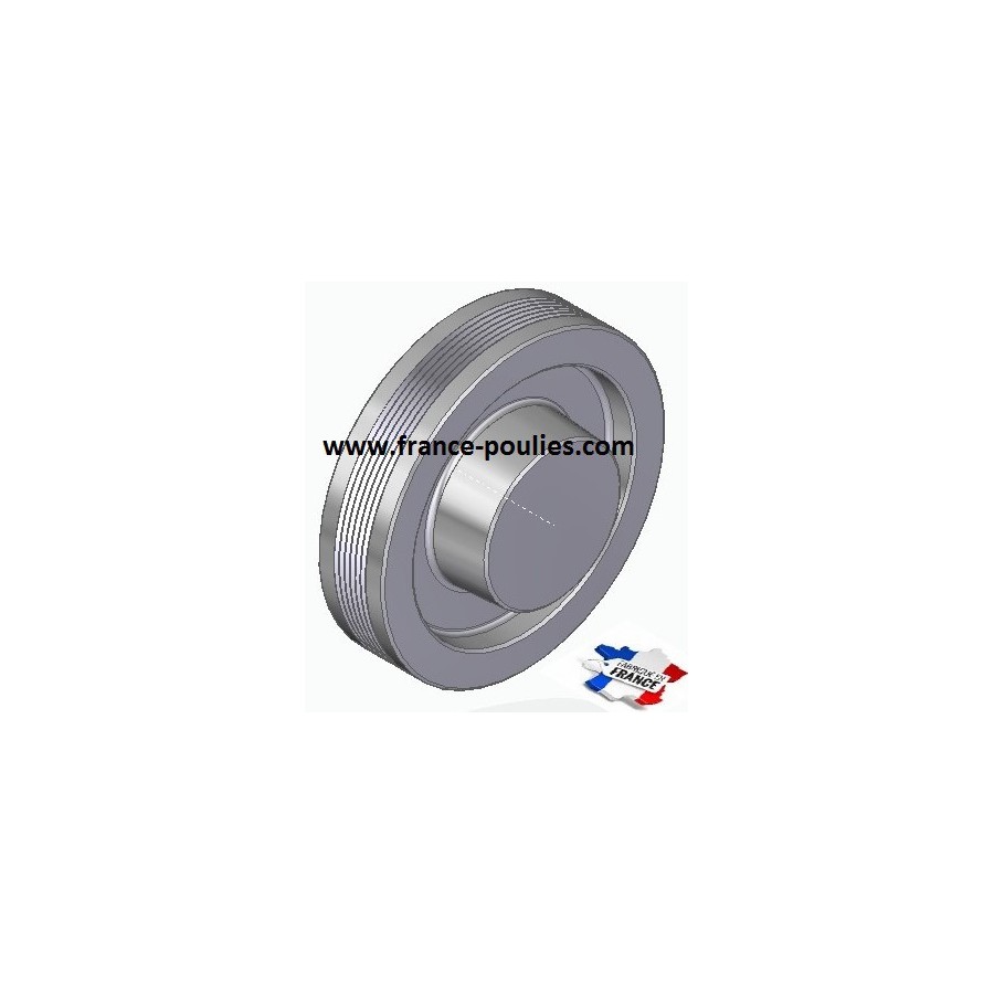POULIE POLY-V ALU Øext 125 PJ 6 DENTS