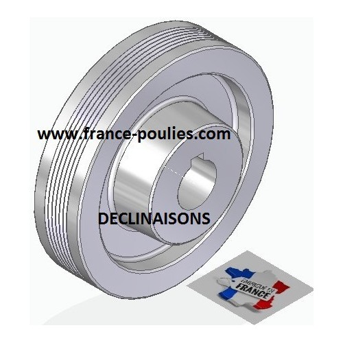 POULIE POLY-V ALU Øext 125 PJ 6 DENTS