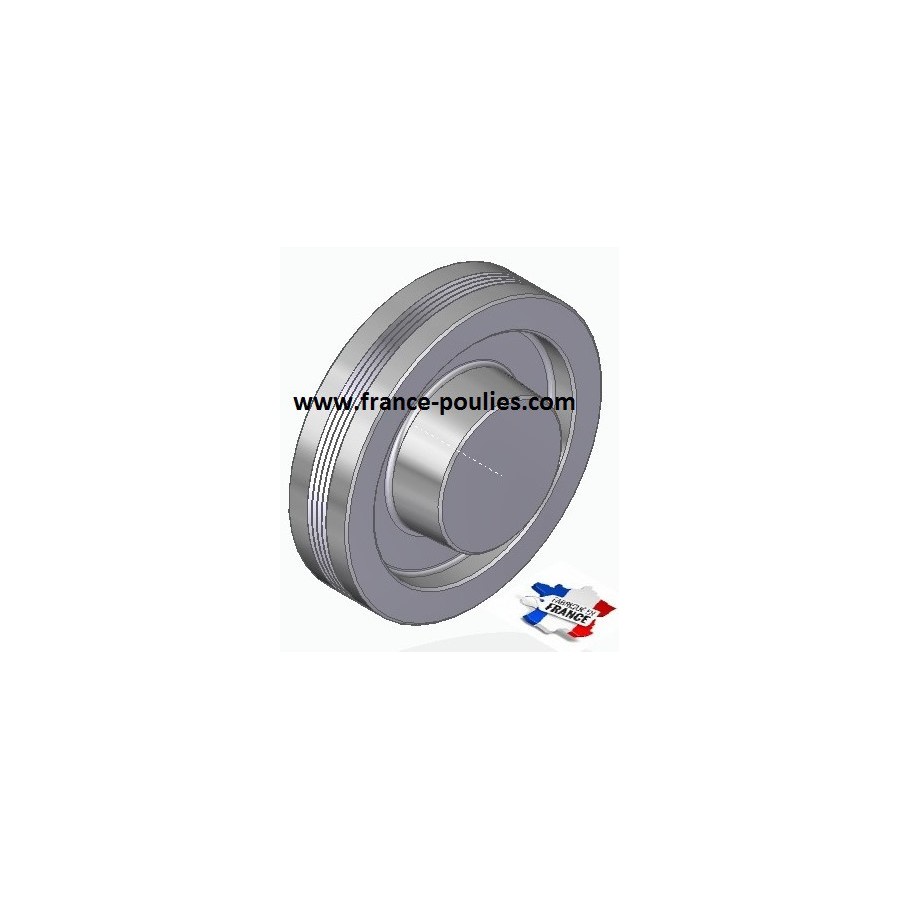POULIE POLY-V ALU Øext 125 PJ 4 DENTS