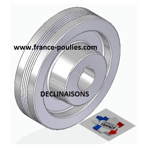 POULIE POLY-V ALU Øext 125 PJ 4 DENTS