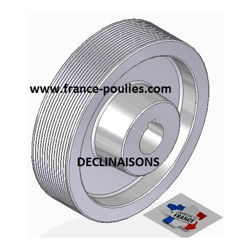 POULIE POLY-V ALU Øext 125 PJ 14 DENTS